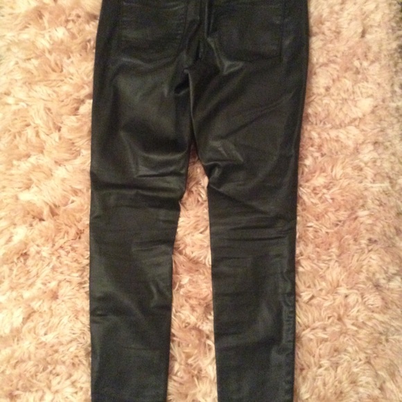 Skinny High Rise Pleather Pants - Picture 3 of 5